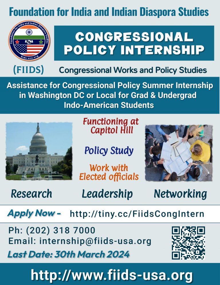 Public / Congressional Office – Policy Internship